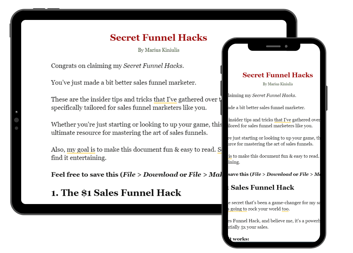Secret Funnel Hacks